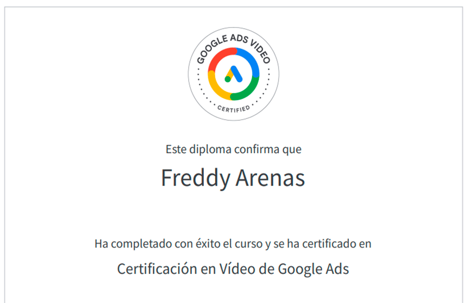 Certificación Video