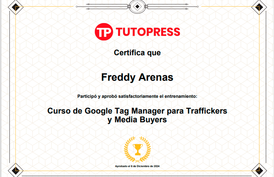 Certificación Google Tag Mannager